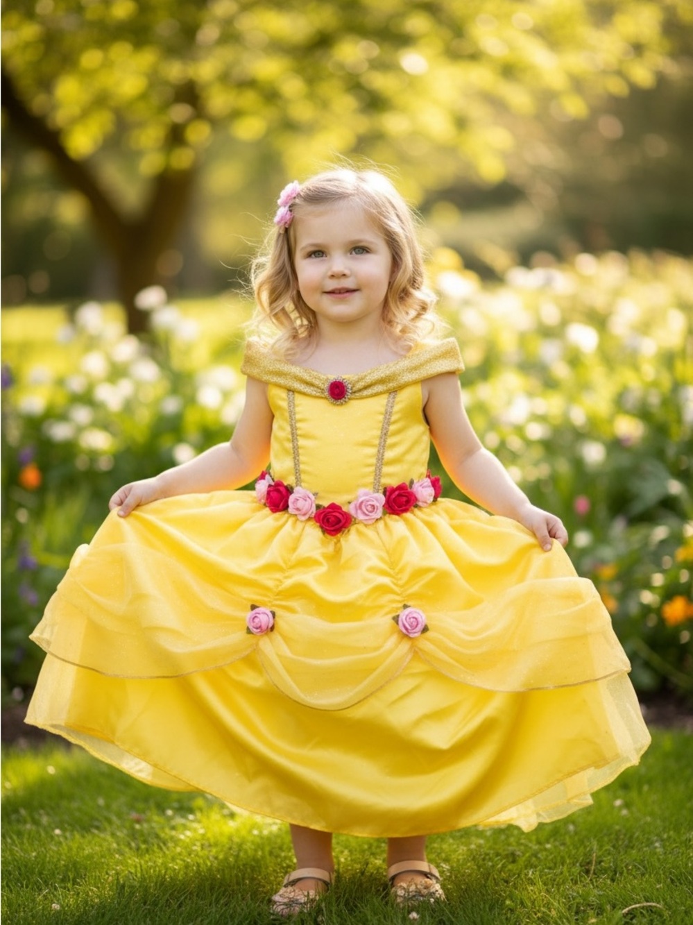 Disney Beauty and the Beast Belle Princess Costume Dress Sz 4